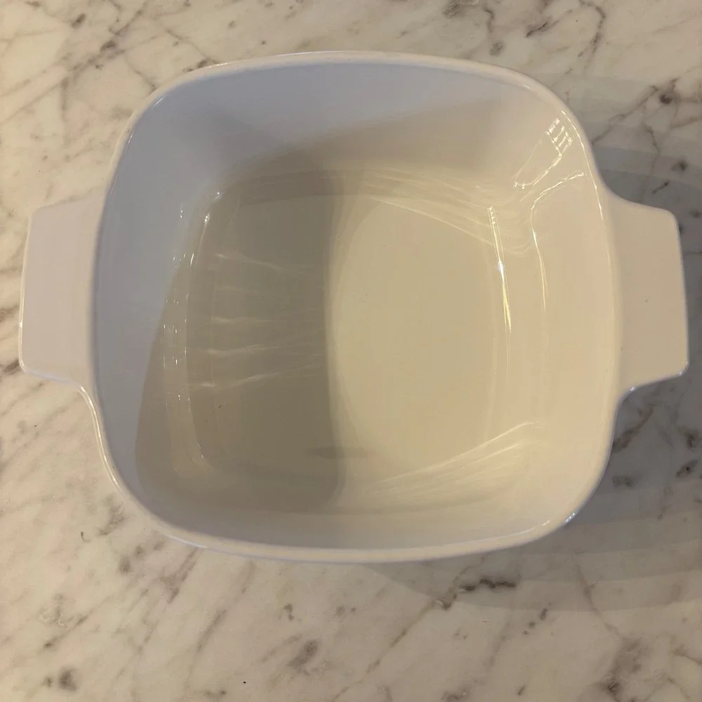 Corning Ware Leinsal La Sauge Casserole‎ Dish Square Vegetable Pattern Set of 2